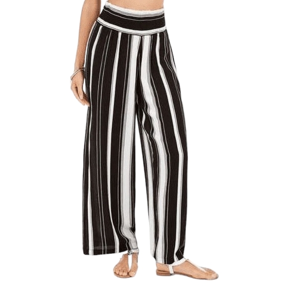 Zac & Rachel Striped Slim-Fit Pull-on Palazzo Pants Size 6 - Picture 2 of 7